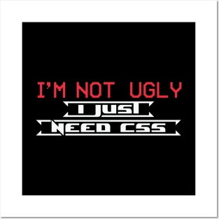 I am not ugly I just need css Posters and Art